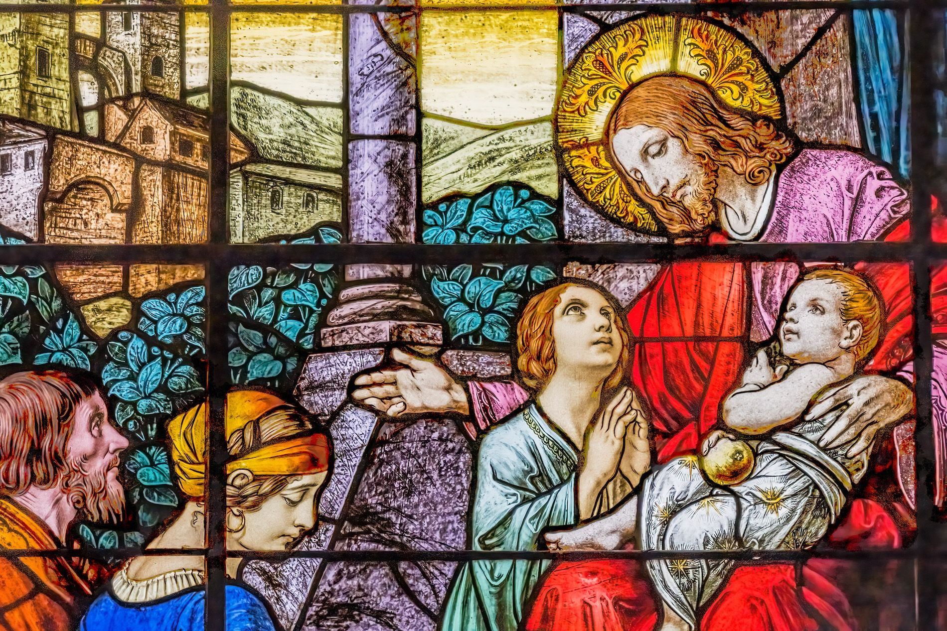 Jesus stained glass window